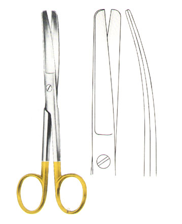 SCISSORS WITH TUNGSTEN CARBIDE INSERTS