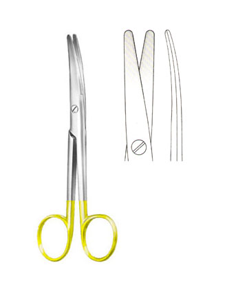 SCISSORS WITH TUNGSTEN CARBIDE INSERTS