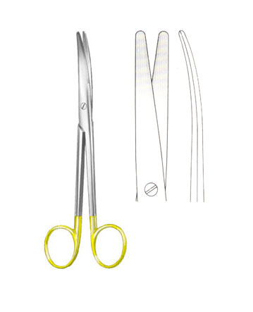 SCISSORS WITH TUNGSTEN CARBIDE INSERTS