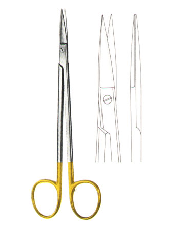 SCISSORS WITH TUNGSTEN CARBIDE INSERTS